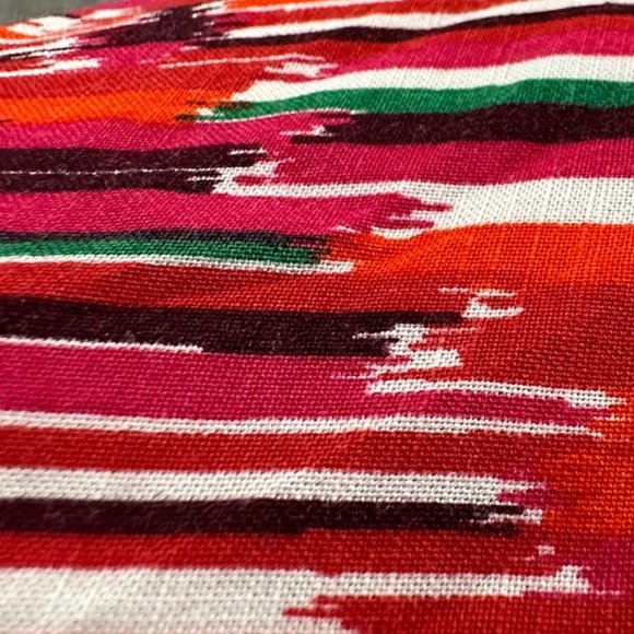 LOFT‎ Sundress Spaghetti Straps  Ruffled Mini Dress Sz 6 Red Orange Green White - Picture 14 of 16
